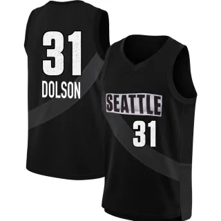 Men's Seattle Storm Stefanie Dolson Rebel Edition Victory Black 2021 Jersey