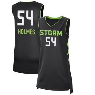 Women's Seattle Storm Mackenzie Holmes Black 2024 Rebel Edition Jersey