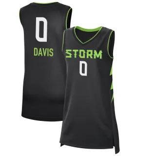 Women's Seattle Storm Rennia Davis Black 2024 Rebel Edition Jersey
