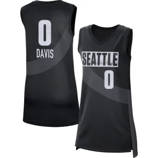 Women's Seattle Storm Rennia Davis Rebel Edition Victory Black 2021 Jersey