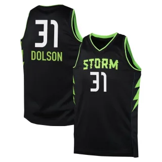Youth Seattle Storm Stefanie Dolson Black 2024 Rebel Edition Jersey